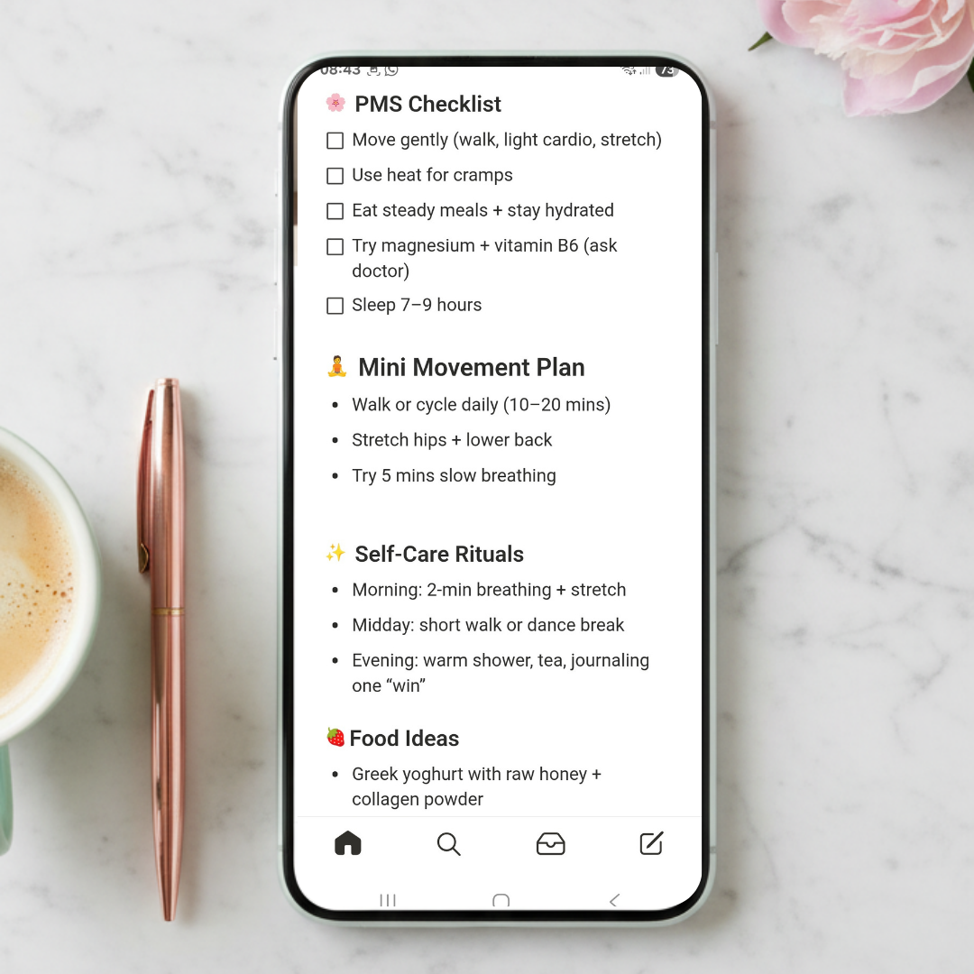 Cycle Syncing Dashboard Notion Template | Women’s Wellness & Period Tracker - Image 9