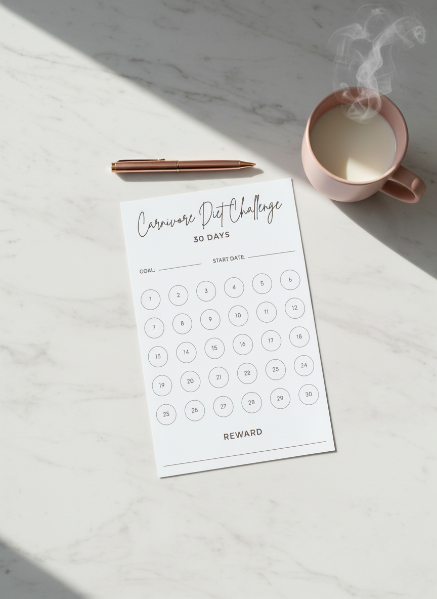 30 Day Carnivore Diet Tracker Printable | Meat-Based, Keto & Zero Carb Planner - Image 5