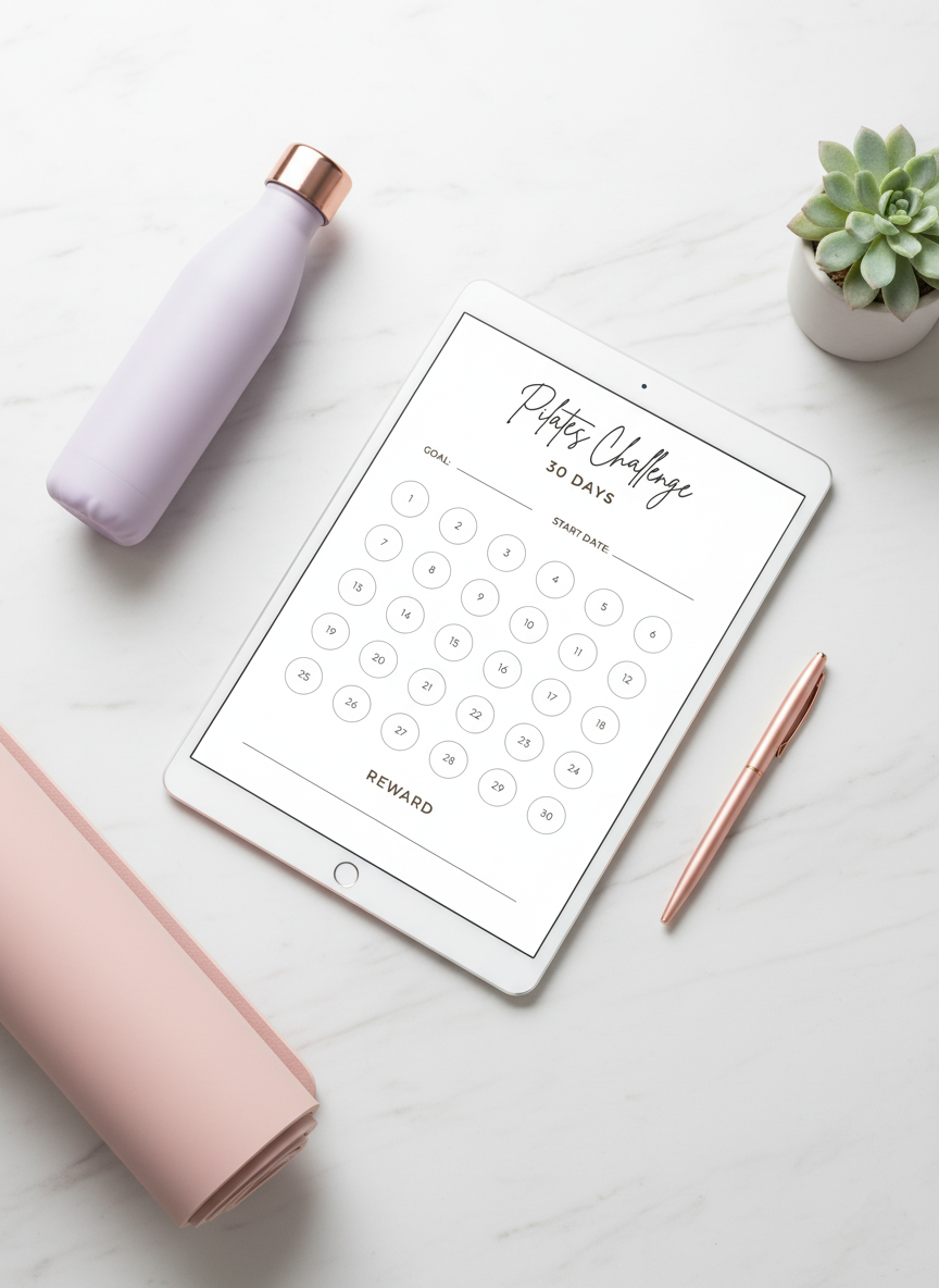 30 Day Pilates Tracker Printable | Pilates Workout & Habit Log - Image 3