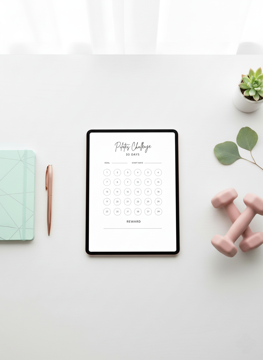 30 Day Pilates Tracker Printable | Pilates Workout & Habit Log - Image 4